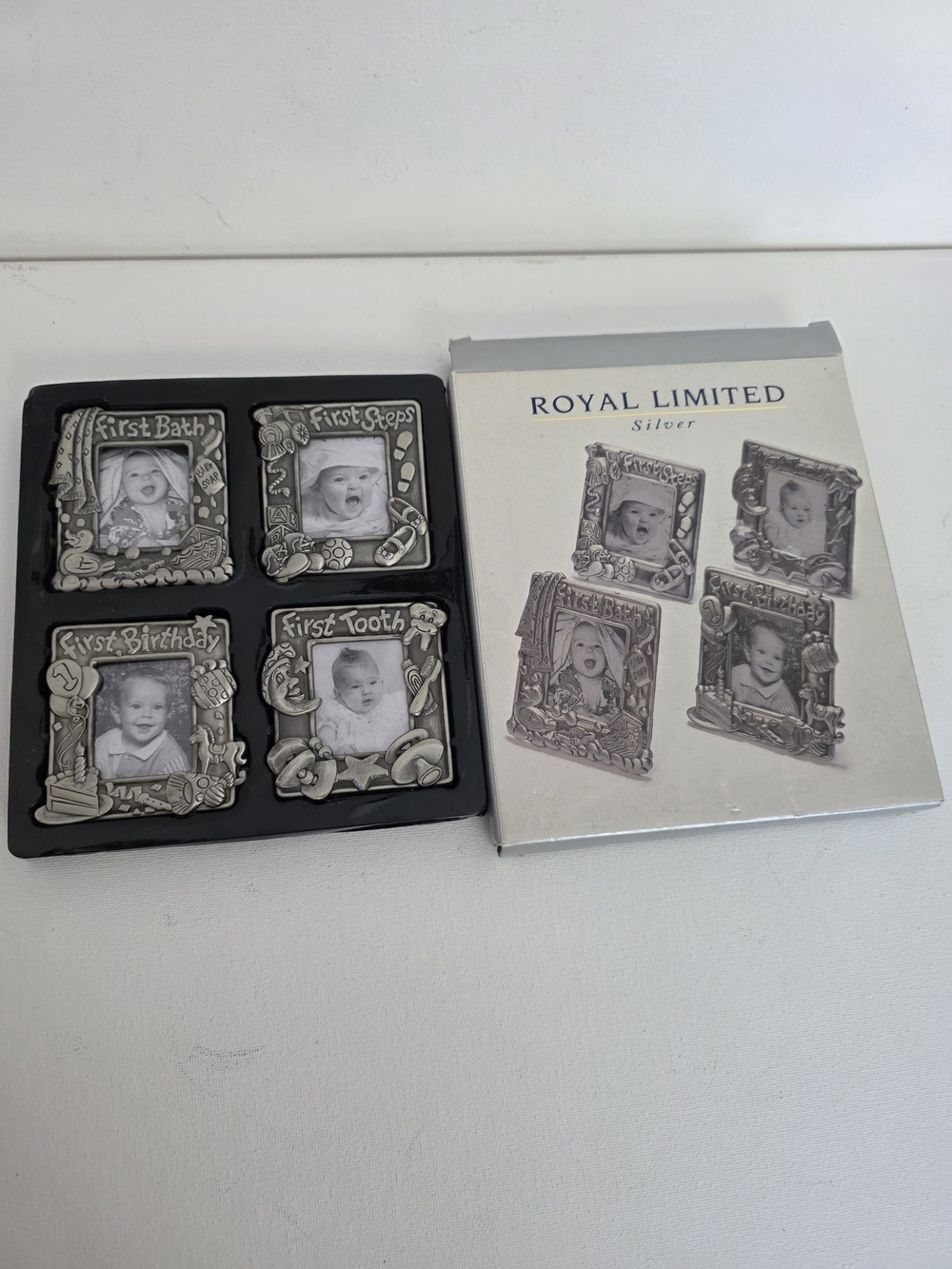 Royal Limited Silver Baby Milestone Frame Set - Silver Toned Four-Piece
